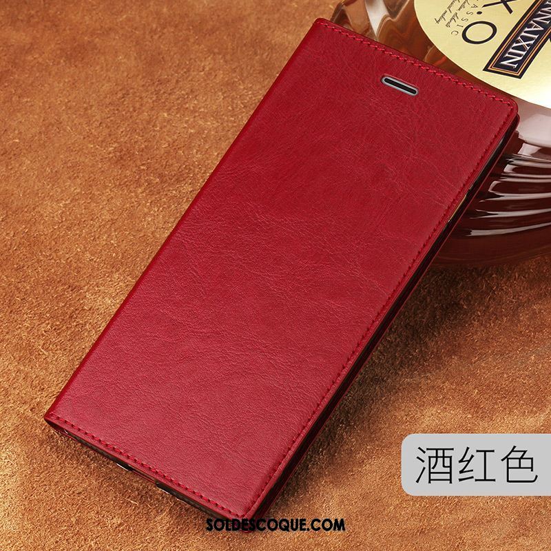 Coque Xiaomi Redmi 6a Vin Rouge Protection Téléphone Portable Luxe Cuir Véritable En Vente