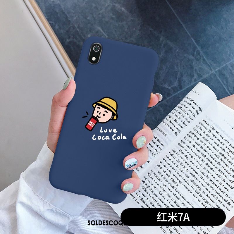 Coque Xiaomi Redmi 7a Amoureux Net Rouge Fluide Doux Protection Créatif Pas Cher