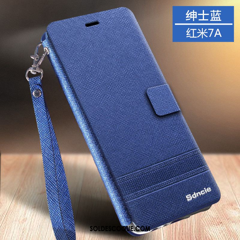 Coque Xiaomi Redmi 7a Business Fluide Doux Or Étui En Cuir Protection En Vente