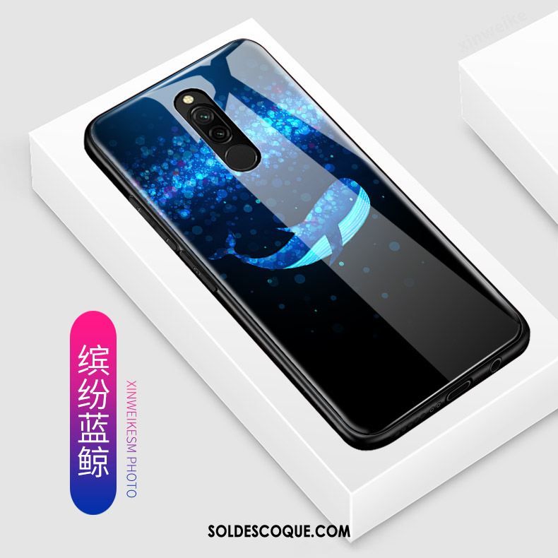 Coque Xiaomi Redmi 8 Charmant Téléphone Portable Incassable Délavé En Daim Bleu Pas Cher