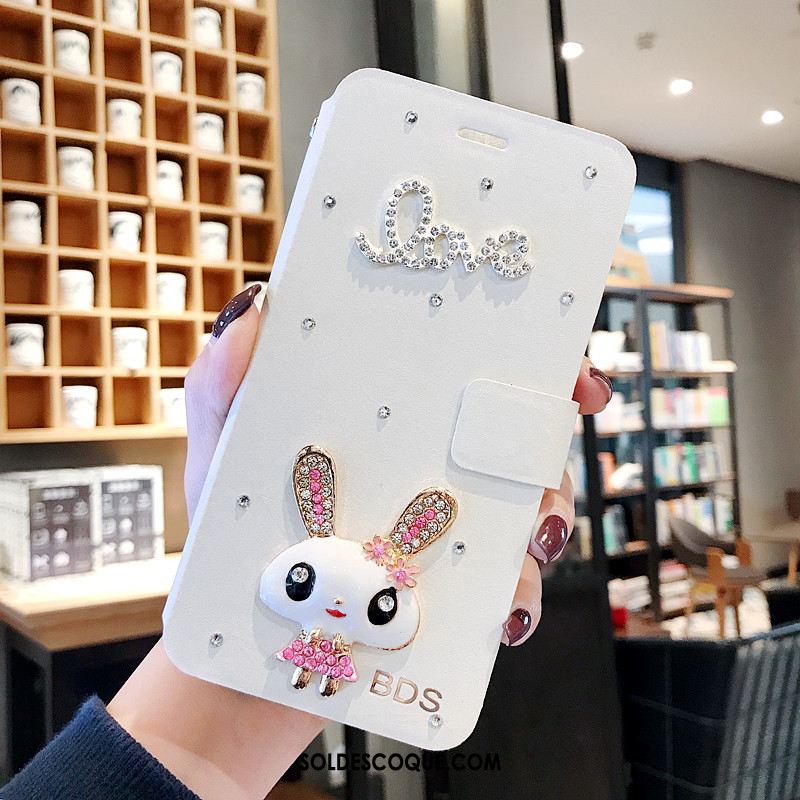 Coque Xiaomi Redmi 8 Incassable Blanc Strass Créatif Téléphone Portable Pas Cher