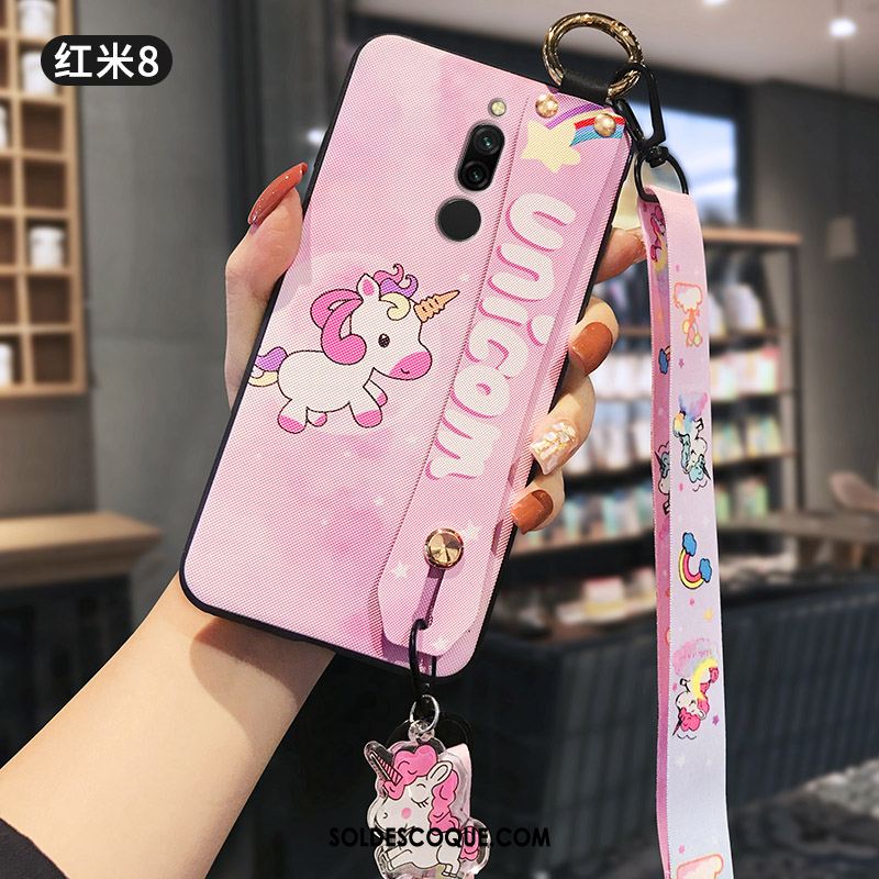 Coque Xiaomi Redmi 8 Téléphone Portable Dessin Animé Rouge Incassable Étui Pas Cher