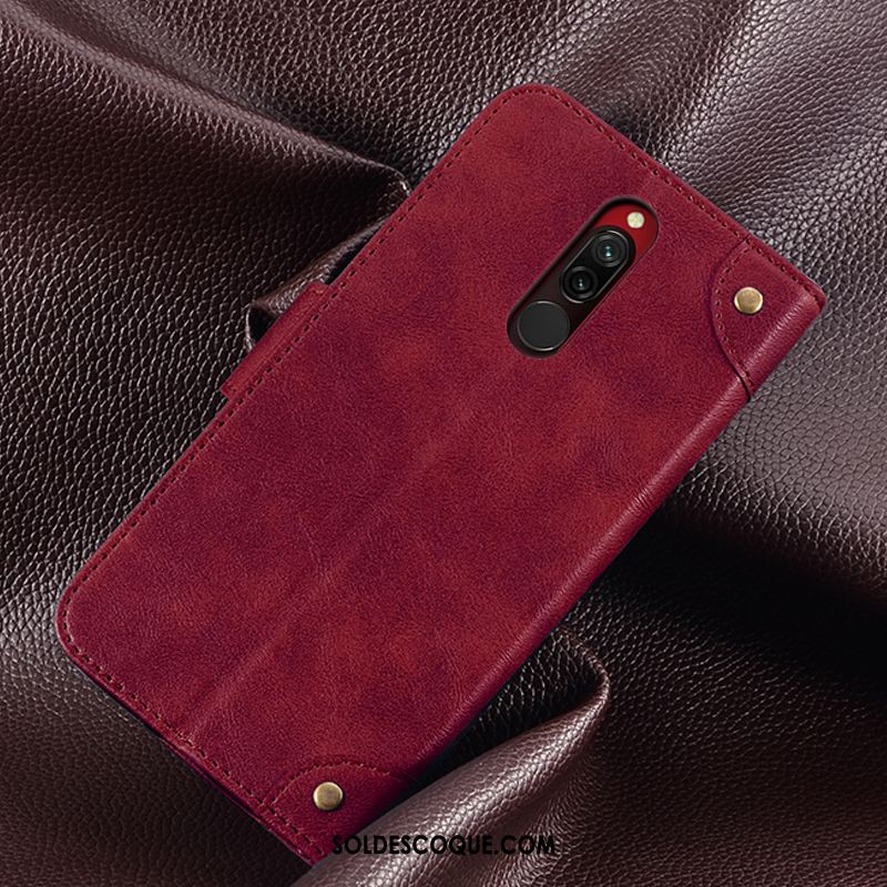 Coque Xiaomi Redmi 8 Étui En Cuir Portefeuille Carte Ornements Suspendus Fluide Doux Soldes