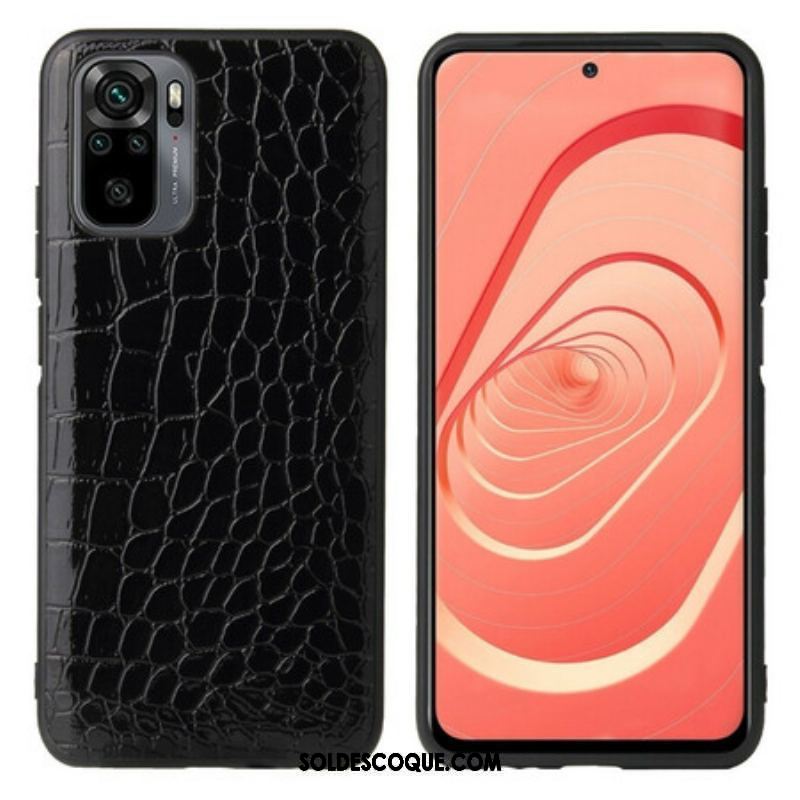 Coque Xiaomi Redmi Note 10/10S/Poco M5s Effet Peau de Crocodile