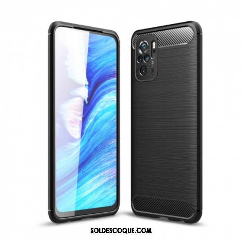 Coque Xiaomi Redmi Note 10/10S/Poco M5s Fibre Carbone Brossée