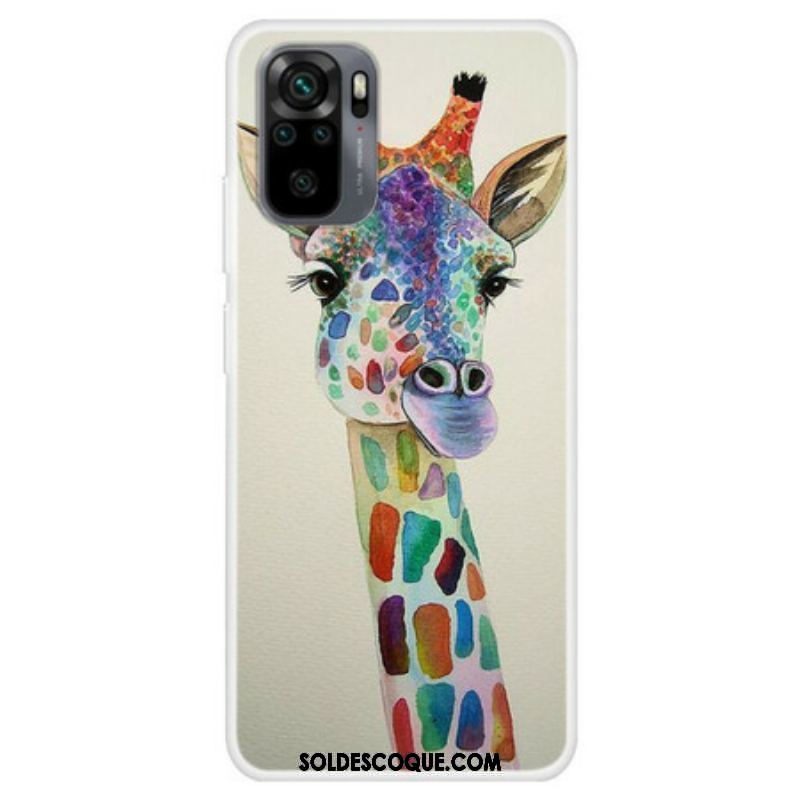 Coque Xiaomi Redmi Note 10/10S/Poco M5s Girafe Colorée