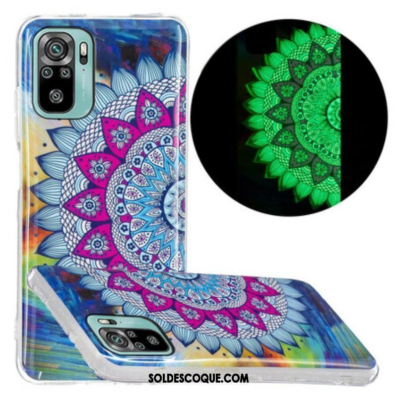 Coque Xiaomi Redmi Note 10/10S/Poco M5s Mandala Coloré Fluorescente