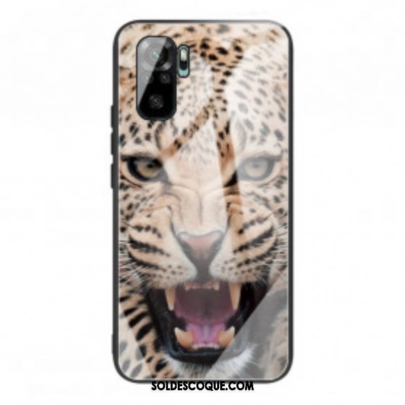 Coque Xiaomi Redmi Note 10/10S/Poco M5s Verre Trempé Léopard