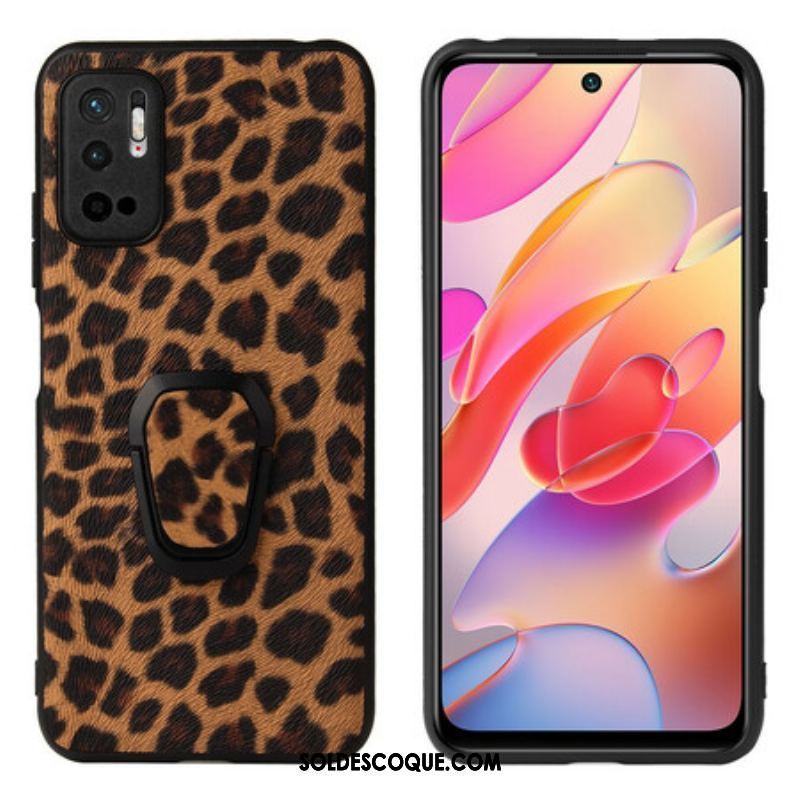 Coque Xiaomi Redmi Note 10 5G / Poco M3 Pro 5G Léopard Anneau-Support