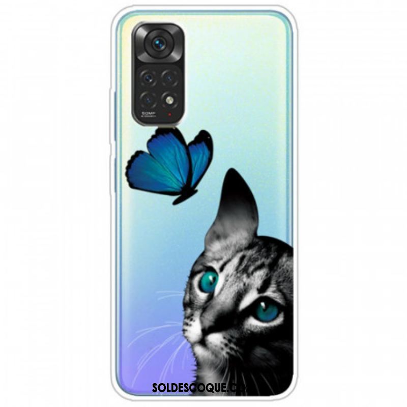 Coque Xiaomi Redmi Note 11 / 11s Chat et Papillon