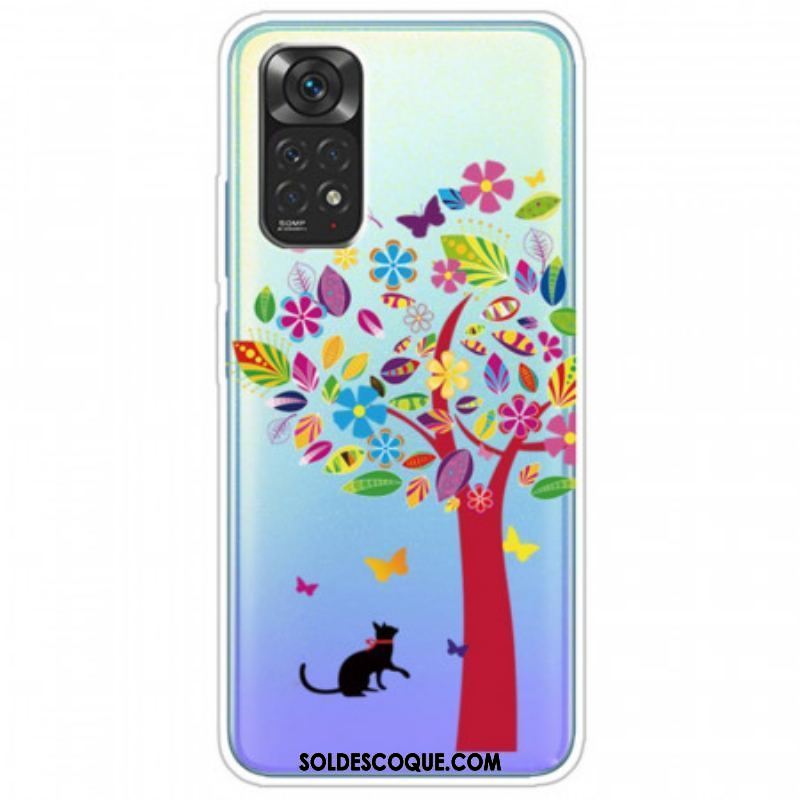 Coque Xiaomi Redmi Note 11 / 11s Chat sous l'Arbre Coloré