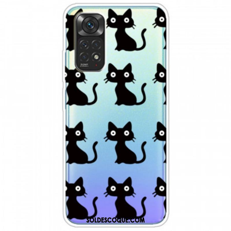 Coque Xiaomi Redmi Note 11 / 11s Multiples Chats Noirs