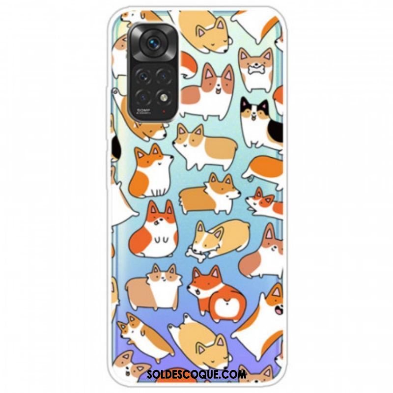 Coque Xiaomi Redmi Note 11 / 11s Transparente Multiples Chiens