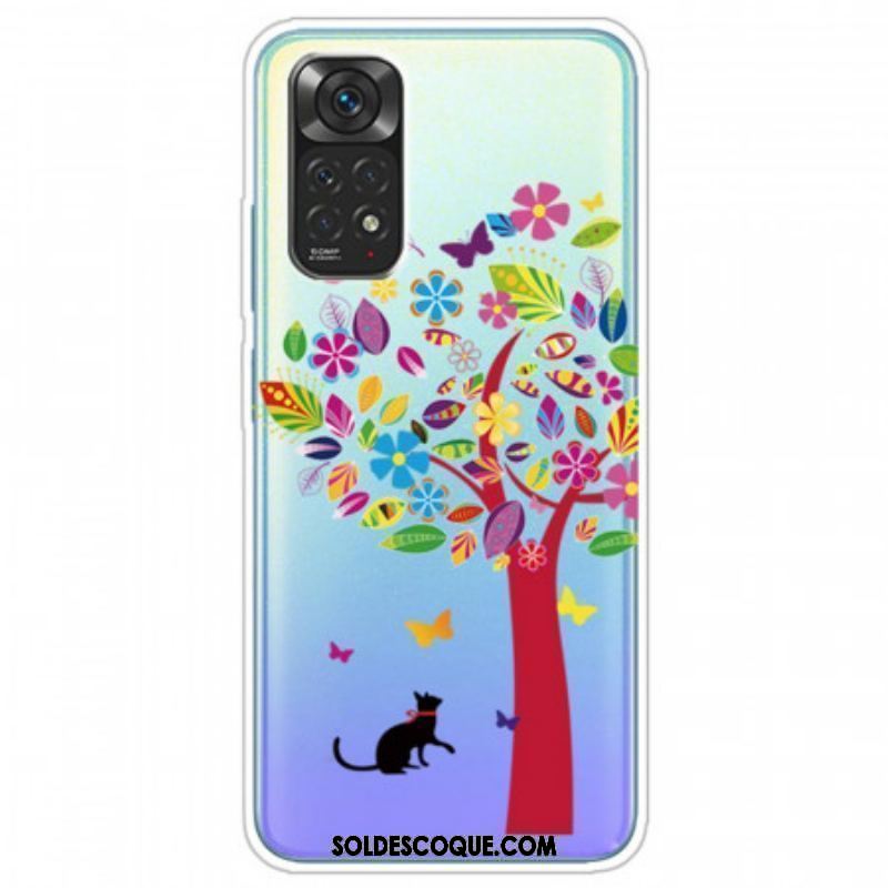 Coque Xiaomi Redmi Note 11 Pro / Note 11 Pro 5G Chat sous l'Arbre Coloré