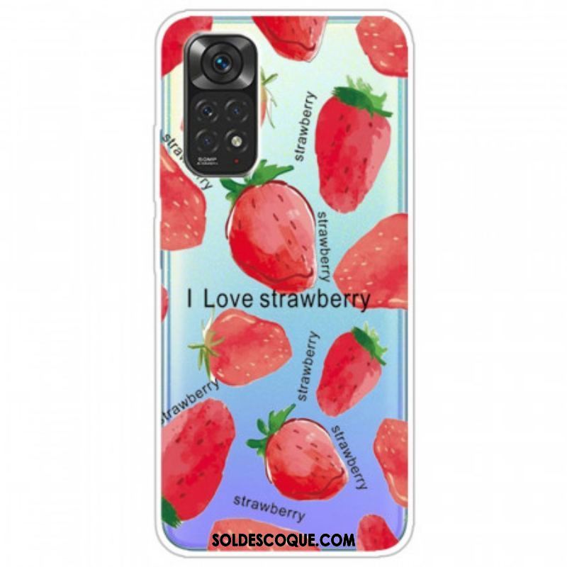 Coque Xiaomi Redmi Note 11 Pro /  Note 11 Pro 5G Fraises / i Love Strawberry