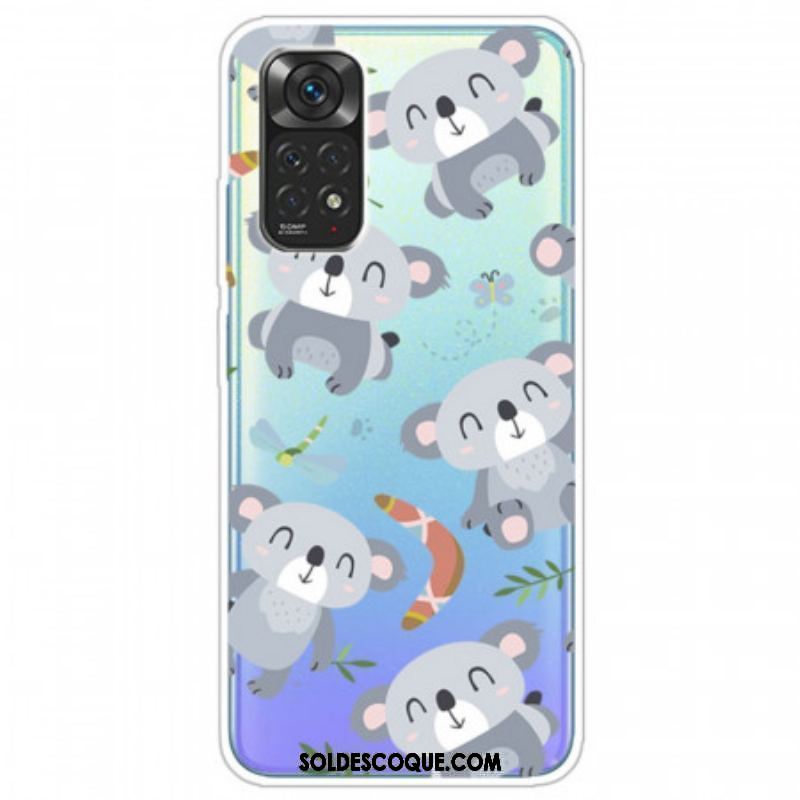 Coque Xiaomi Redmi Note 11 Pro / Note 11 Pro 5G Petits Koalas Gris