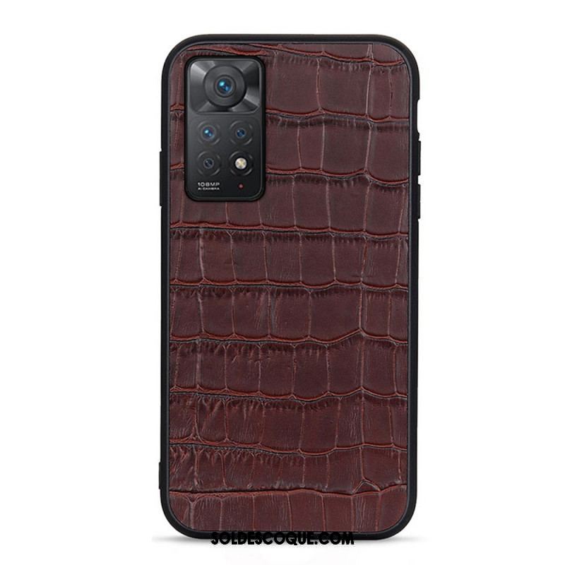 Coque Xiaomi Redmi Note 11 Pro / Note 11 Pro 5G Véritable Cuir Texture Crocodile