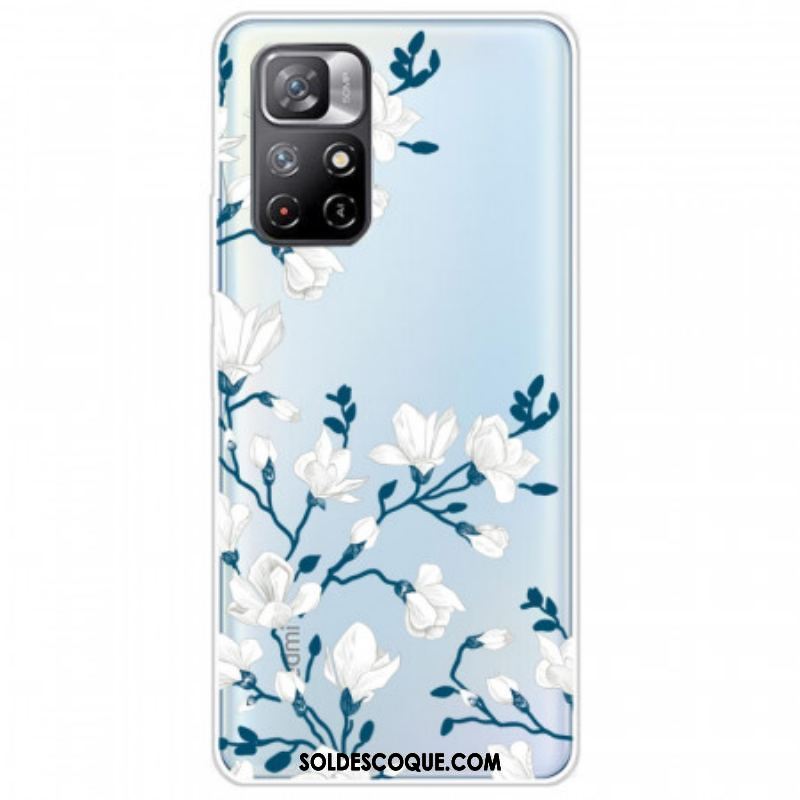 Coque Xiaomi Redmi Note 11 Pro Plus 5G Fleurs Blanches