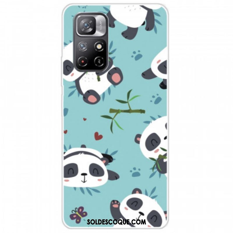 Coque Xiaomi Redmi Note 11 Pro Plus 5G Silicone Tas de Pandas