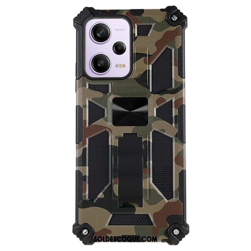 Coque Xiaomi Redmi Note 12/Poco X5 5G Camouflage Support Amovible