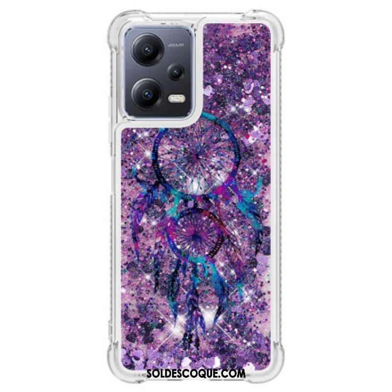 Coque Xiaomi Redmi Note 12/Poco X5 5G Paillettes Attrape Rêves