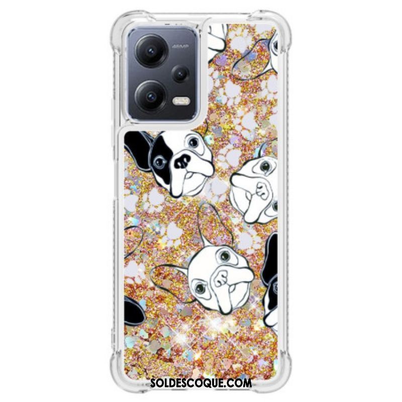 Coque Xiaomi Redmi Note 12/Poco X5 5G Paillettes Mr Chien