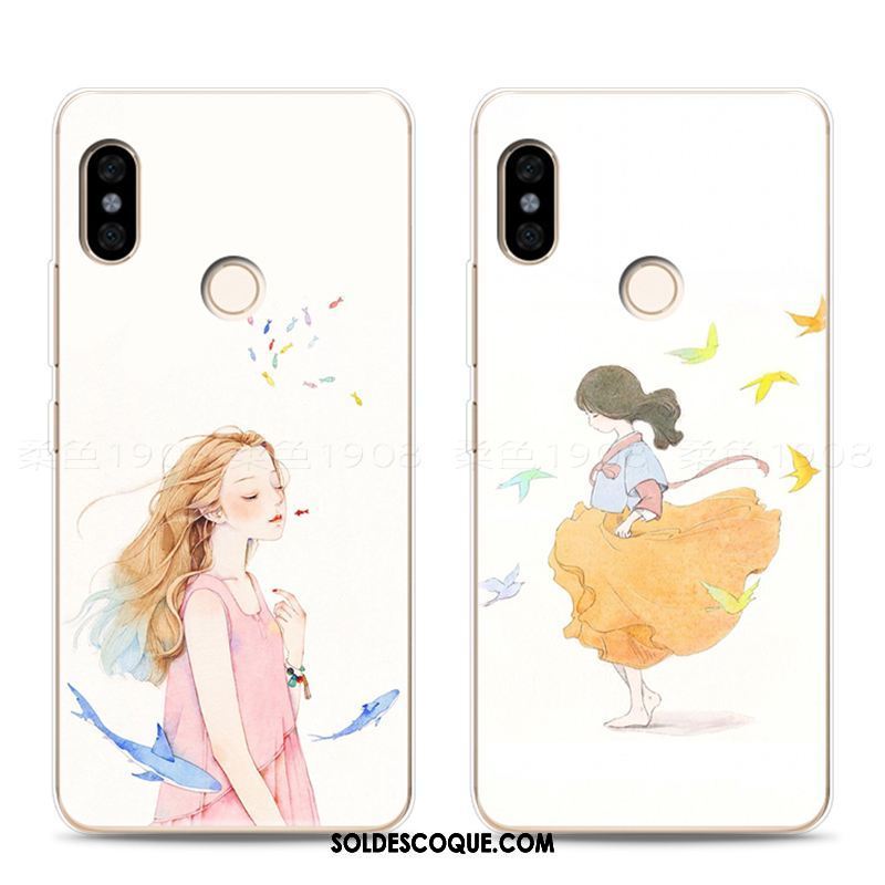 Coque Xiaomi Redmi Note 5 Blanc Petit Gaufrage Téléphone Portable Fluide Doux Housse En Vente