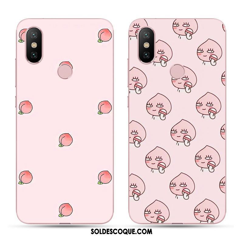 Coque Xiaomi Redmi Note 5 Fluide Doux Rose Frais Rouge Petit Pas Cher