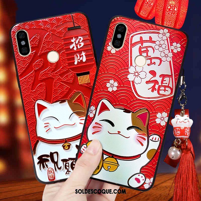 Coque Xiaomi Redmi S2 Rouge Étui Fluide Doux Richesse Silicone Soldes