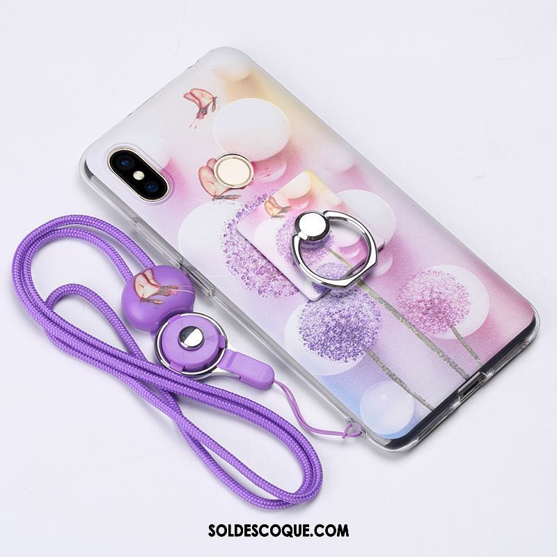 Coque Xiaomi Redmi S2 Violet Silicone Fluide Doux Rouge Protection Pas Cher