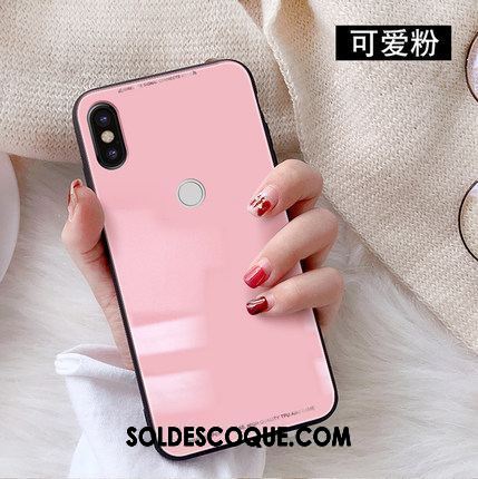 Coque Xiaomi Redmi S2 Étui Verre Rose Tempérer Couvercle Arrière France