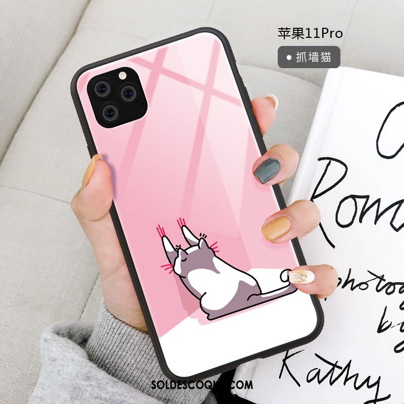 Coque iPhone 11 Pro Dessin Animé Étui Marque De Tendance Verre Incassable Housse France