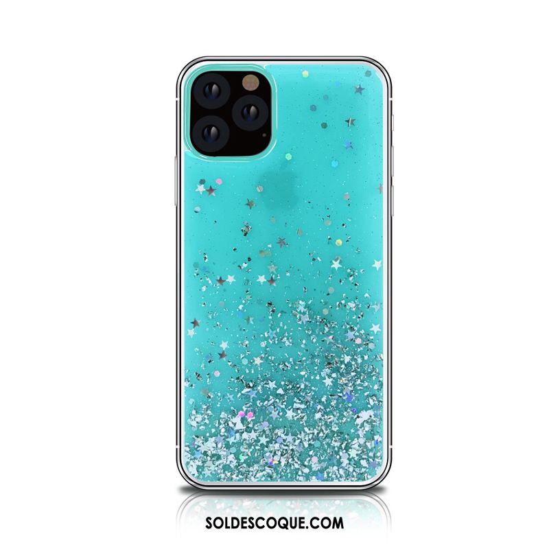 Coque iPhone 11 Pro Max Bleu Transparent Incassable Tout Compris Ornements Suspendus Pas Cher