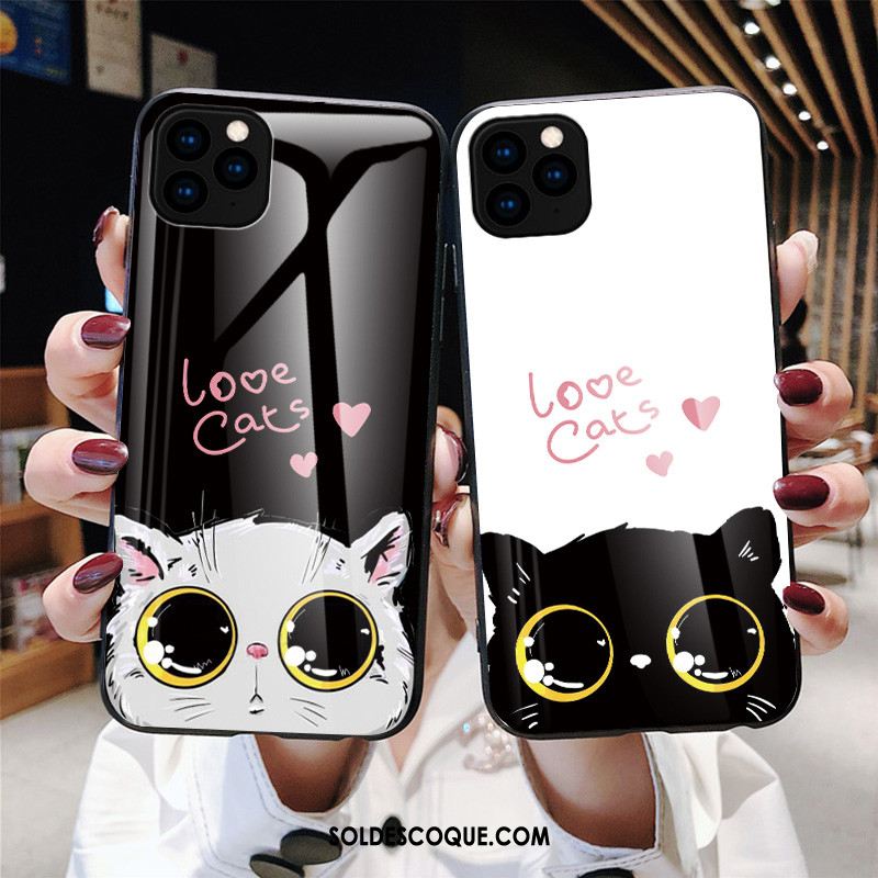 Coque iPhone 11 Pro Max Charmant Créatif Dessin Animé Verre Personnalité France