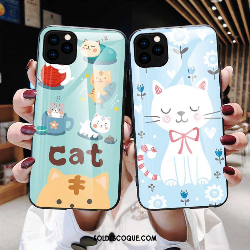 Coque iPhone 11 Pro Max Charmant Tendance Étui Verre Dessin Animé France