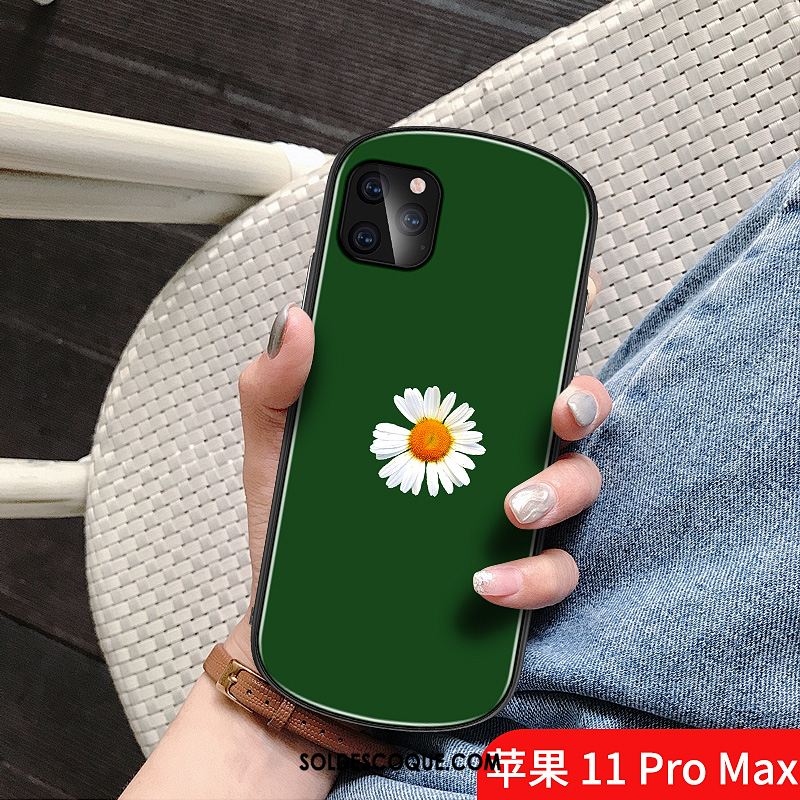 Coque iPhone 11 Pro Max Créatif Rond Petit Petite Marguerite Simple Pas Cher