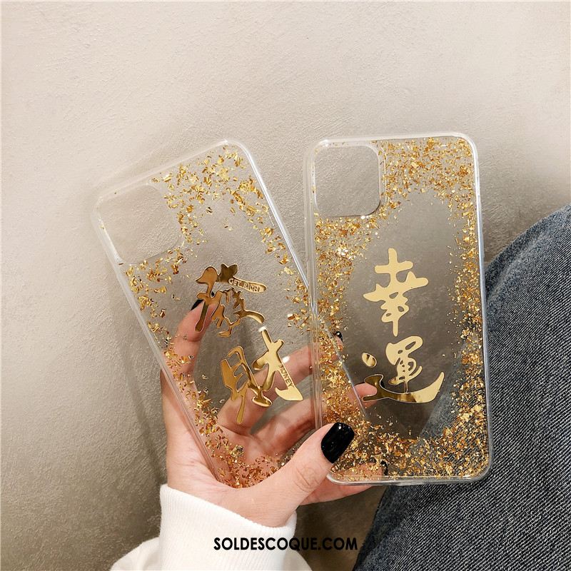 Coque iPhone 11 Pro Max Fluide Doux Amoureux Transparent Silicone Chanceux Soldes