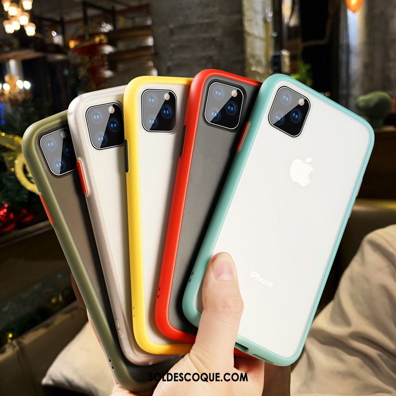 Coque iPhone 11 Pro Max Net Rouge Bleu Tout Compris Marque De Tendance Incassable Pas Cher