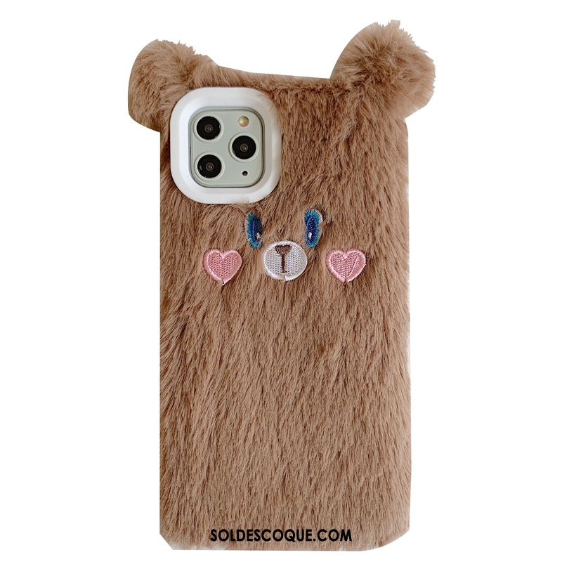 Coque iPhone 11 Pro Max Personnalité Peluche Petit Étui Téléphone Portable En Ligne