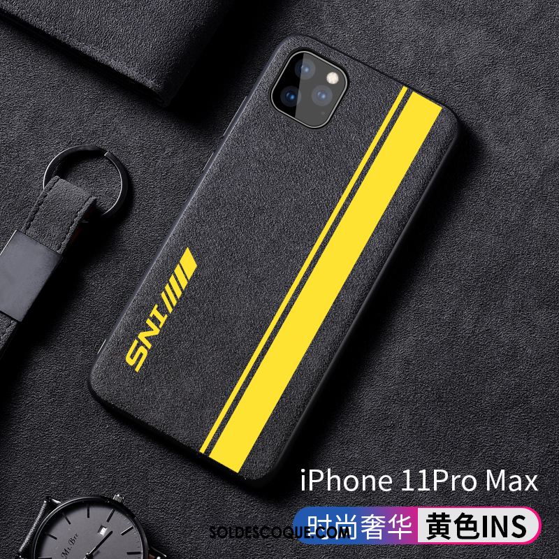 Coque iPhone 11 Pro Max Personnalité Tout Compris Noir Tendance Téléphone Portable En Ligne