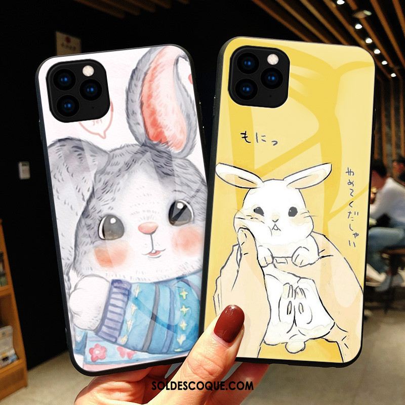 Coque iPhone 11 Pro Max Verre Charmant Amoureux Incassable Jaune En Vente