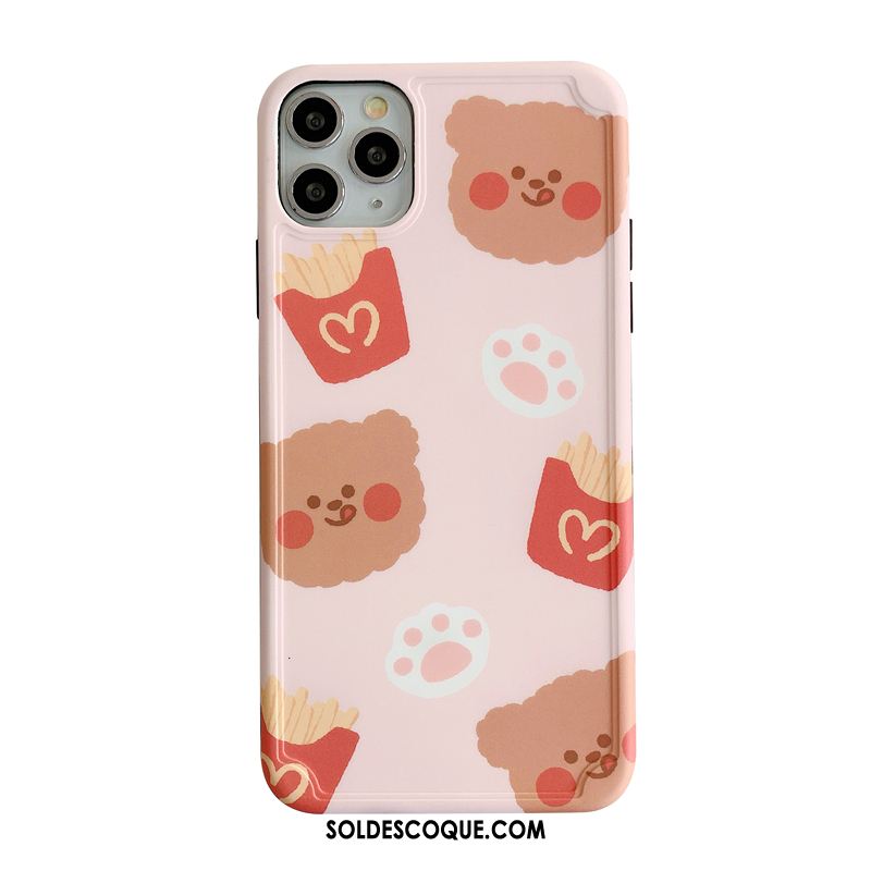 Coque iPhone 11 Pro Rose Dessin Animé Étui Incassable Nouveau Housse En Ligne