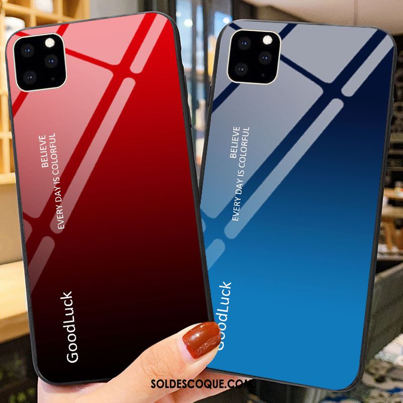 Coque iPhone 11 Pro Rouge Silicone Difficile Étui Dégradé Soldes