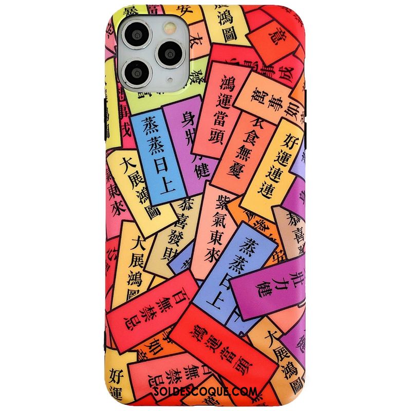 Coque iPhone 11 Pro Tout Compris Créatif Style Chinois Protection Étui Soldes