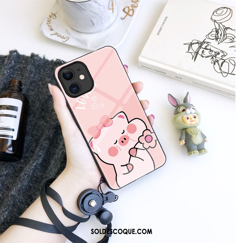 Coque iPhone 12 Mini Créatif Personnalité Rose Nouveau Mode En Vente