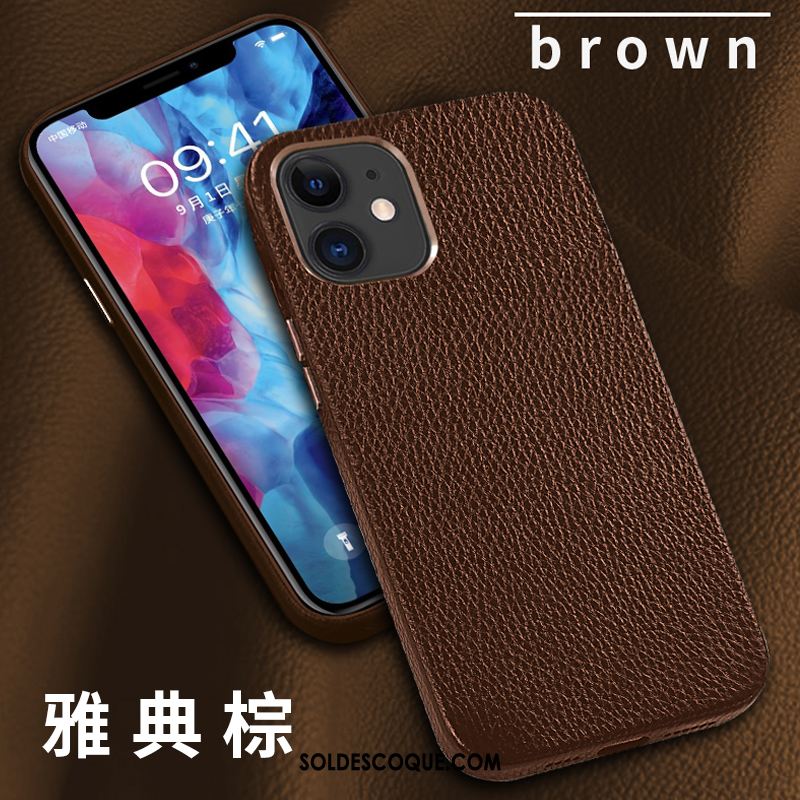 Coque iPhone 12 Mini Créatif Tout Compris Luxe Business Étui En Cuir En Vente