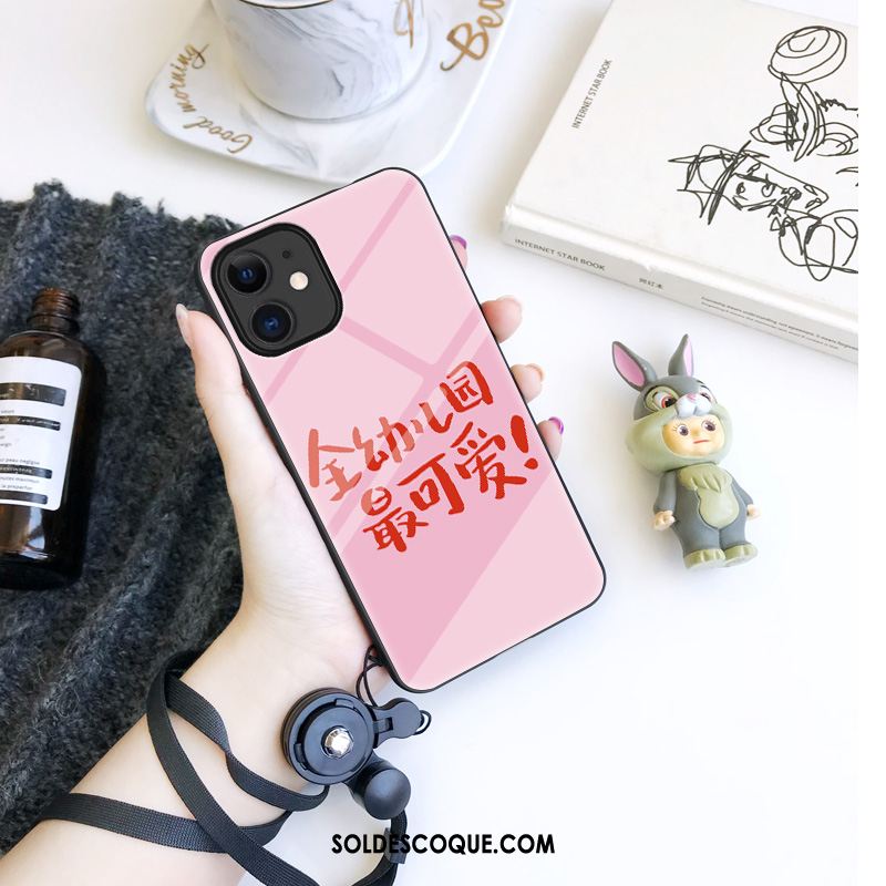 Coque iPhone 12 Mini Rose Amoureux Simple Étui Incassable En Ligne