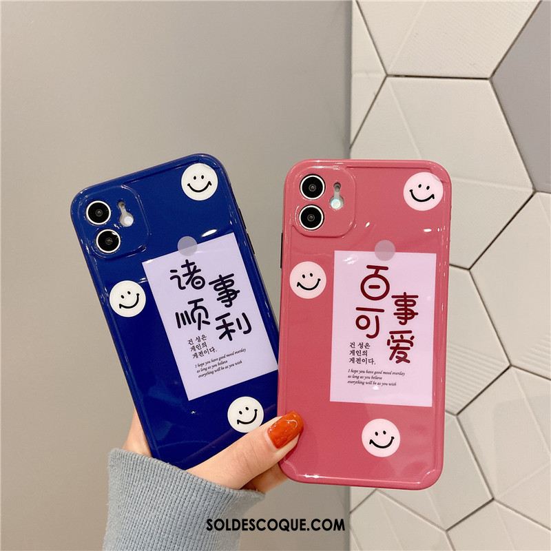 Coque iPhone 12 Mini Tout Compris Net Rouge Simple Créatif Amoureux En Ligne