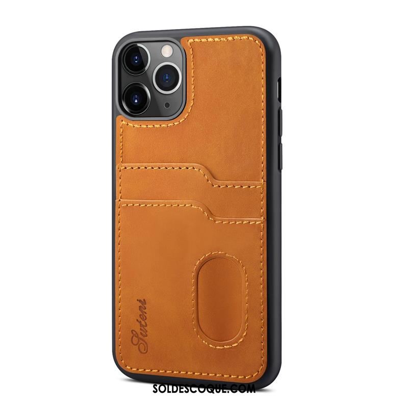 Coque iPhone 12 Pro Max Carte Étui En Cuir Couvercle Arrière Téléphone Portable Nouveau Soldes