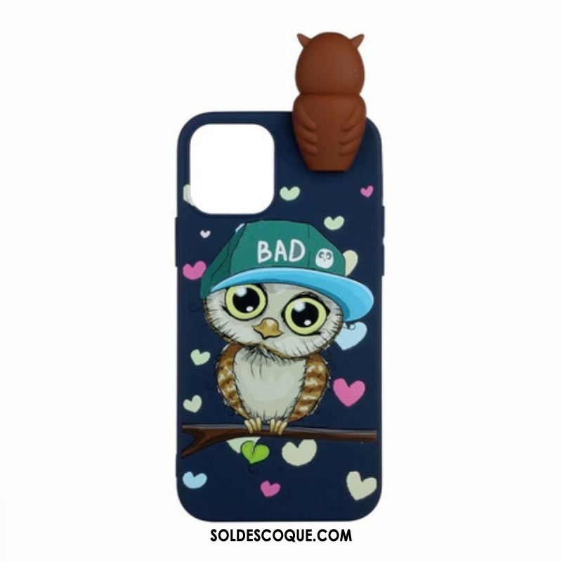 Coque iPhone 13 Mini 3D Bad Hibou